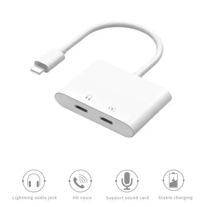 WiWU LT08 Audio Converter Lightning to Lightning & 3.5mm